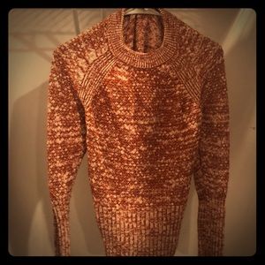 Orange and white sweater